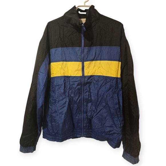Men's Black and Blue Vintage Court Club Jacket - Picture 1 of 3